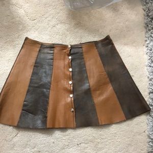 vintage leather skirt